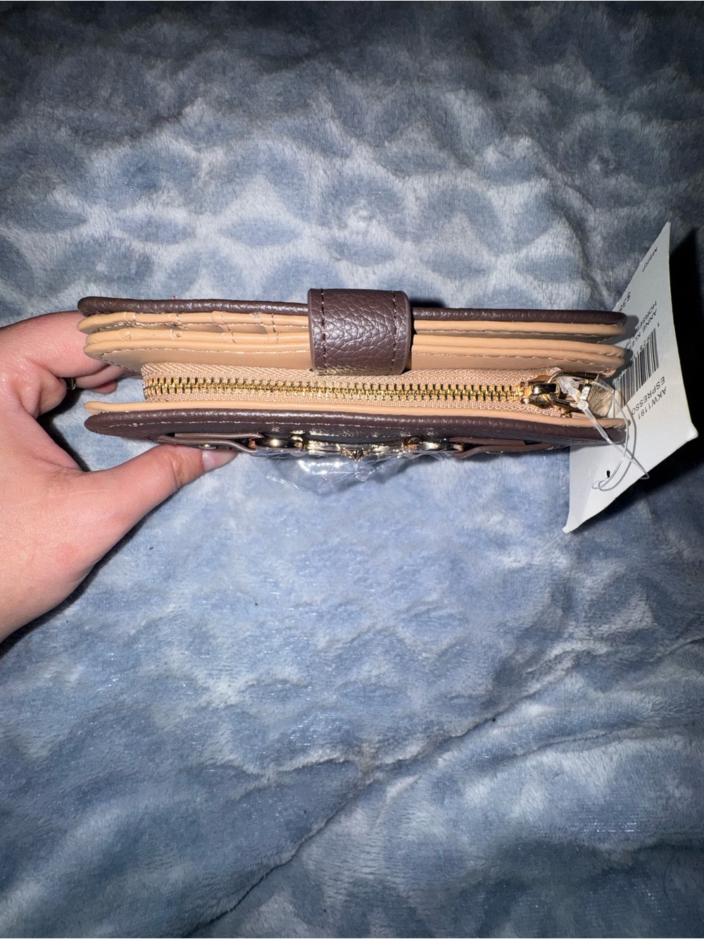 ANNE KLEIN HORSEBIT ZIP WALLET- espresso- NWT - Picture 6 of 9